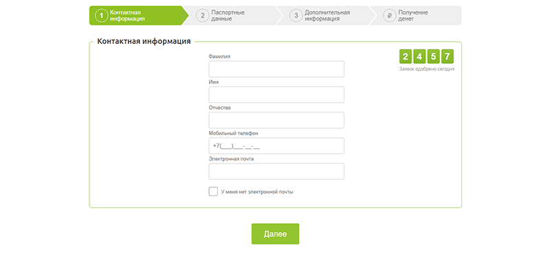 Оформление заявки в МаниМен в Фатеже